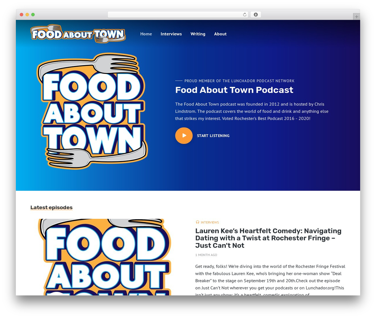Theme WordPress Roogan - foodabouttown.com