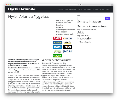 UnderStrap WordPress theme - hyrbilarlanda.se