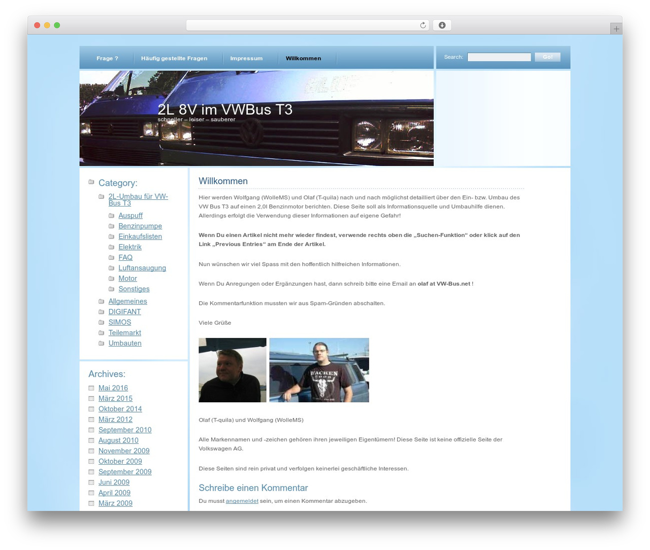 WordPress theme Cloudy - vw-bus.net