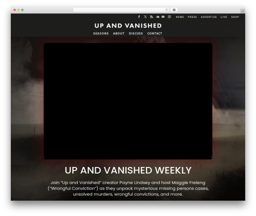 WordPress theme Divi - upandvanished.com