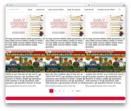 GeneratePress WordPress theme - currentaffairsin5minute.com