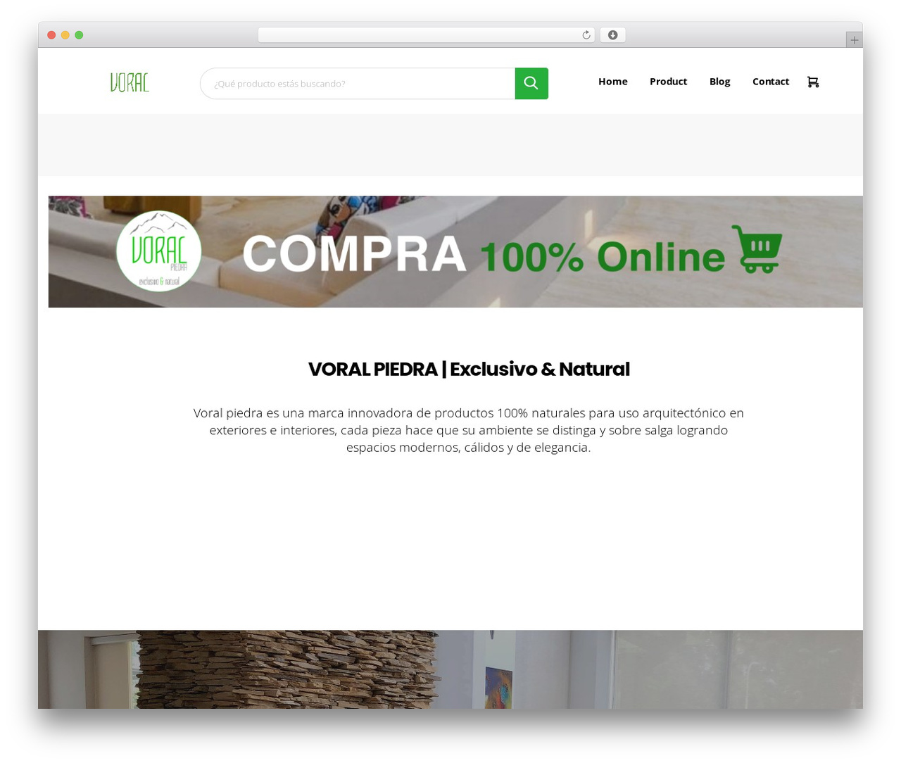 Intact WordPress theme - voralpiedra.com