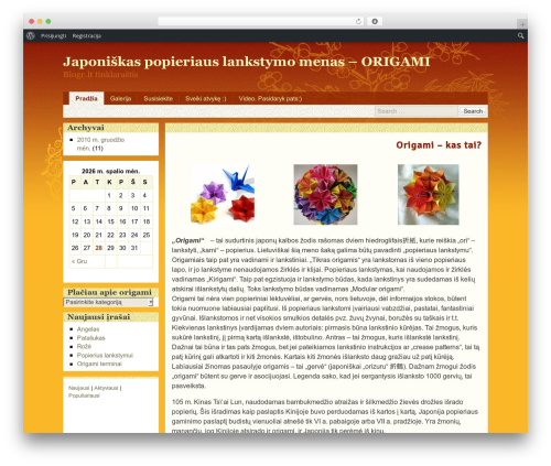 oriental WordPress theme - origami.blogr.lt