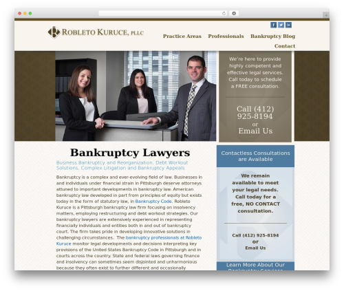 WordPress theme Azure Basic Child - robletolaw.com
