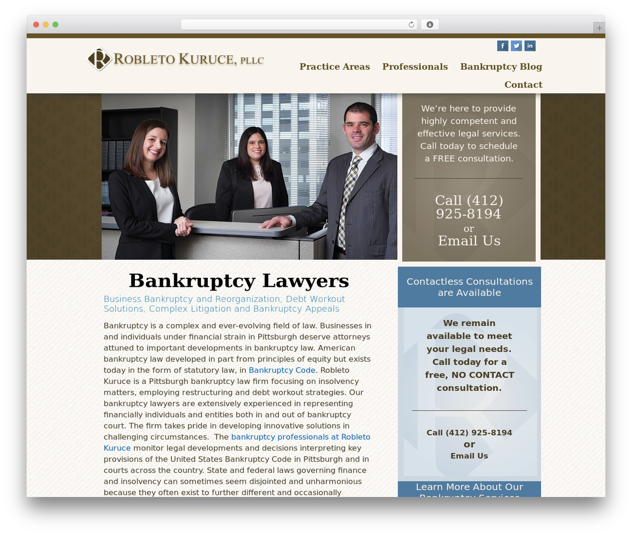 WordPress theme Azure Basic Child - robletolaw.com