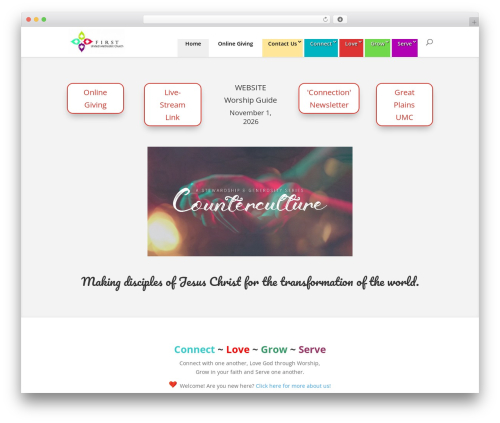 WordPress theme Divi - fumchurch.org