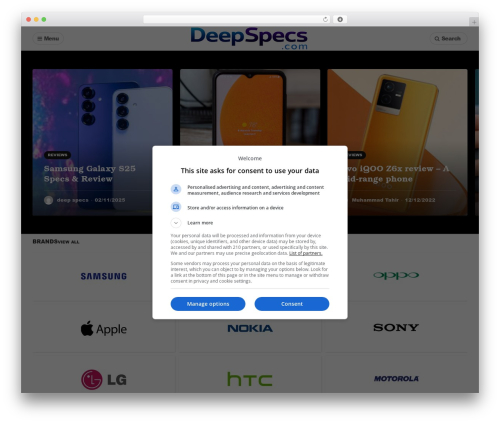 Bone WordPress theme - deepspecs.com