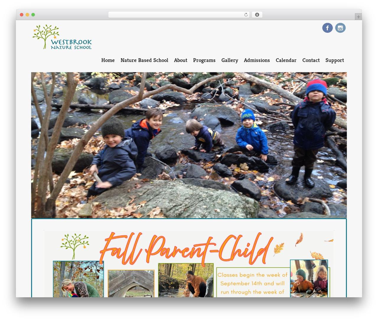 Canvas WordPress theme design - westbrooknatureschool.org