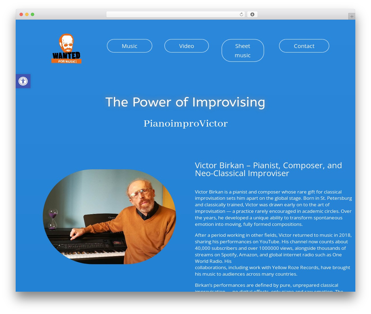 Divi WordPress theme - pianoimprovictor.com