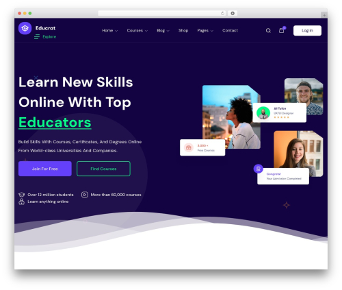 Apus simple event WordPress plugin - demoapus1.com/educrat/learnpress
