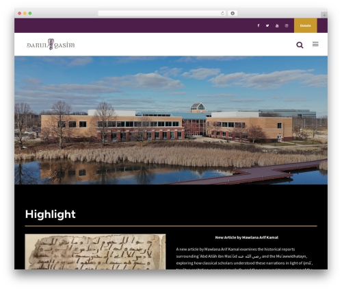 Kingster WordPress theme - darulqasim.org