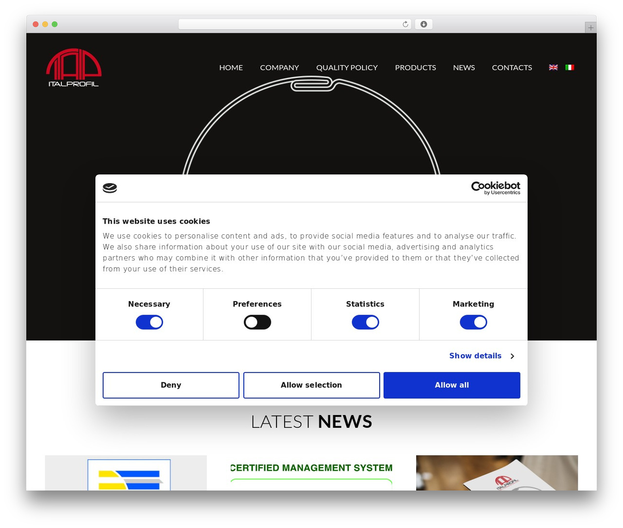 Theme WordPress Italprofil - italprofil.it