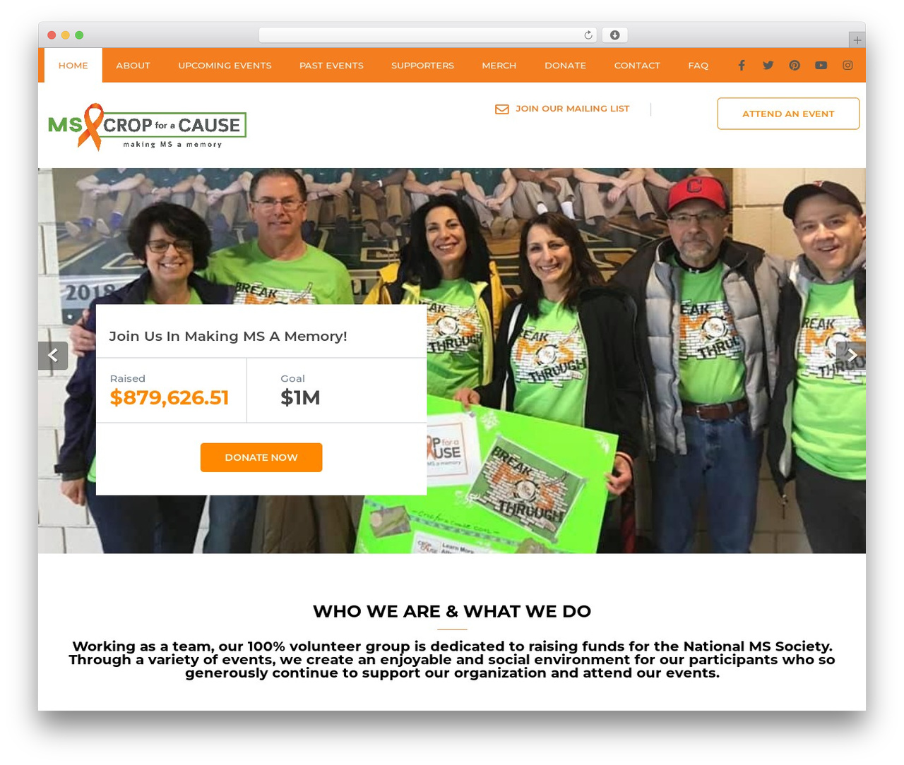 Vision Pro WordPress theme - cropforacause.com
