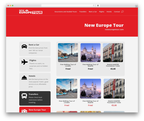 WordPress website theme GD - neweuropetour.com