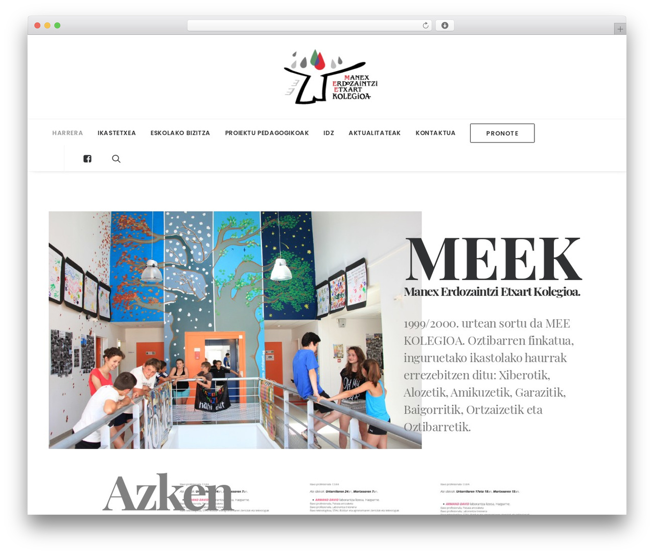 WP theme Uncode - meekolegioa.eus