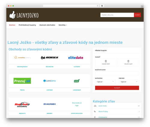 Couponis theme WordPress - lacnyjozko.sk