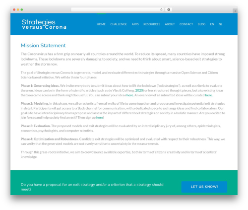 Flatbase theme WordPress - strategiesversuscorona.com