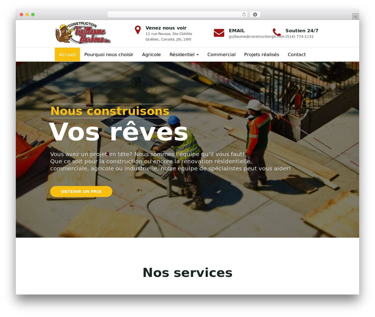 Réactif WP theme - constructiongb.com Réactif WP theme - constructiongb.com