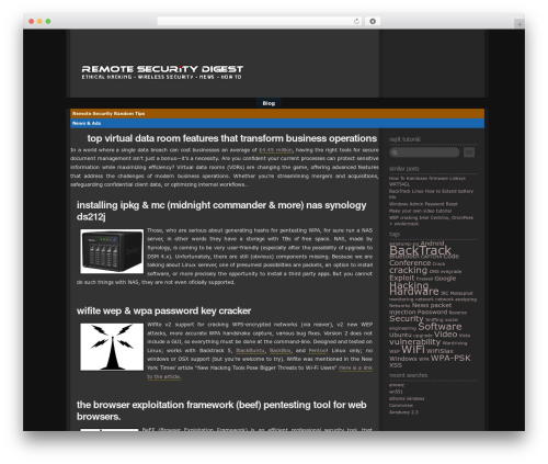 Menubar templates WordPress plugin - airodump.net