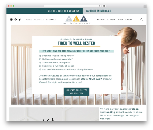 WordPress theme Hello Boho - wellrestedweeones.com