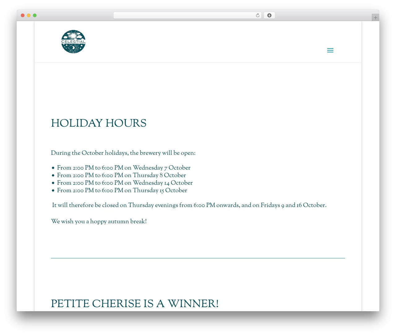 WordPress theme Divi - celestial.ch