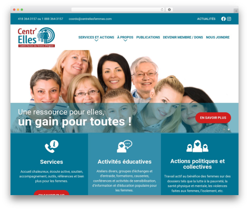 CentrElles WordPress theme - centrellesfemmes.com