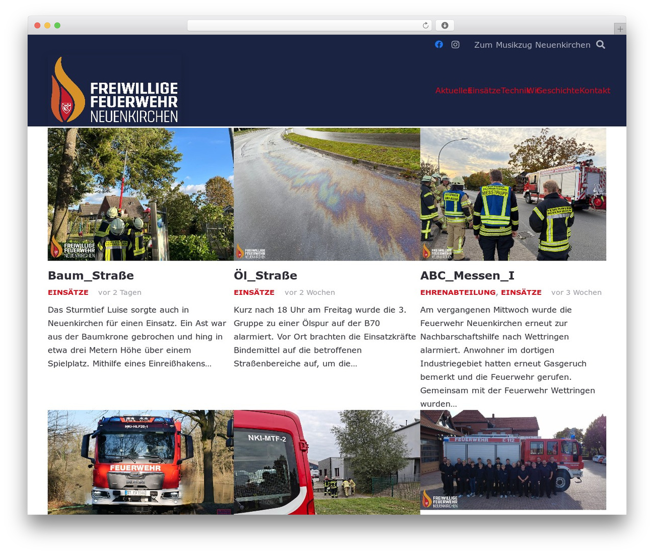 Impreza WordPress theme - feuerwehr-neuenkirchen.de