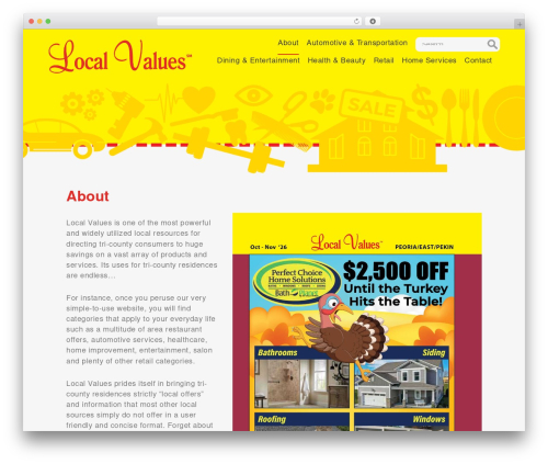 Services WordPress theme - localvaluesonline.com