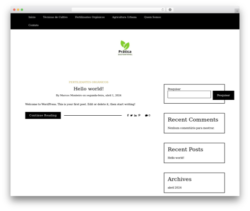 Theme WordPress Writee - praticasustentavel.com Theme WordPress Writee - praticasustentavel.com