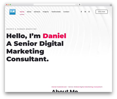Trydo theme WordPress - danieleasterbrook.com
