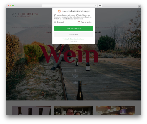 WineMaker WordPress theme design - wein.coach