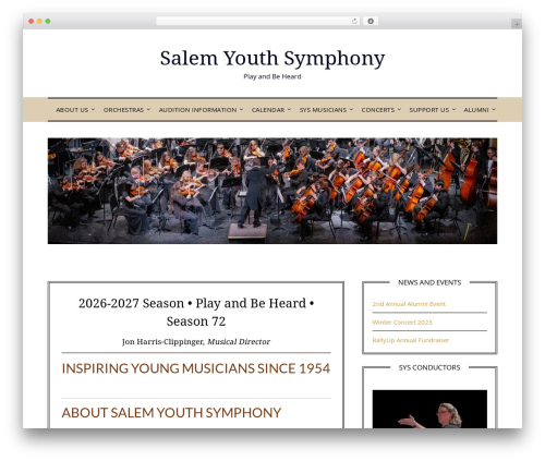 WordPress theme Gold Essentials - salemyouthsymphony.org