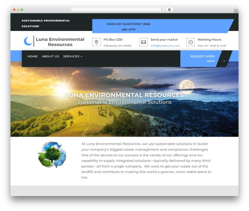 WordPress theme Divi - lunaenviro.com