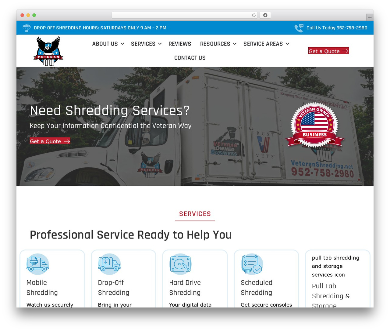 Beaver Builder Theme WordPress theme - veteranshredding.net