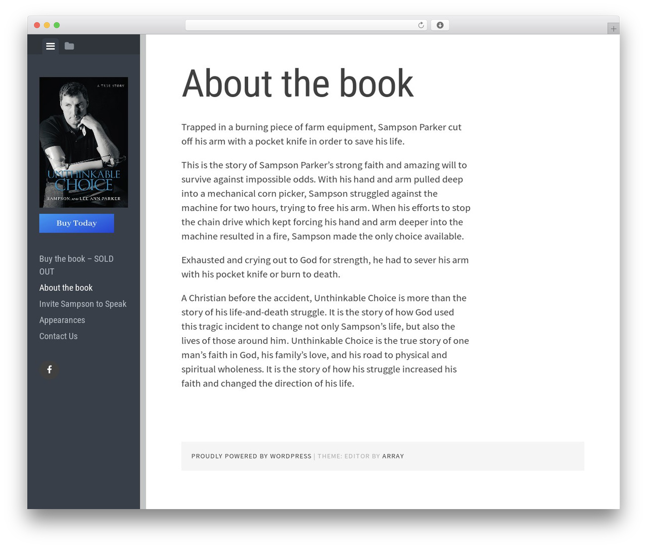 Editor WordPress theme - sampsonparker.com