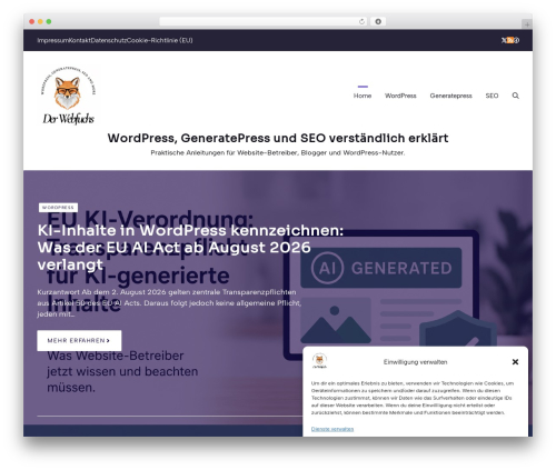 Ai WordPress plugin - derwebfuchs.de