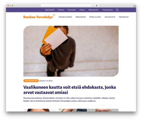 Höyrymoottori WordPress theme - rauhantervehdys.fi