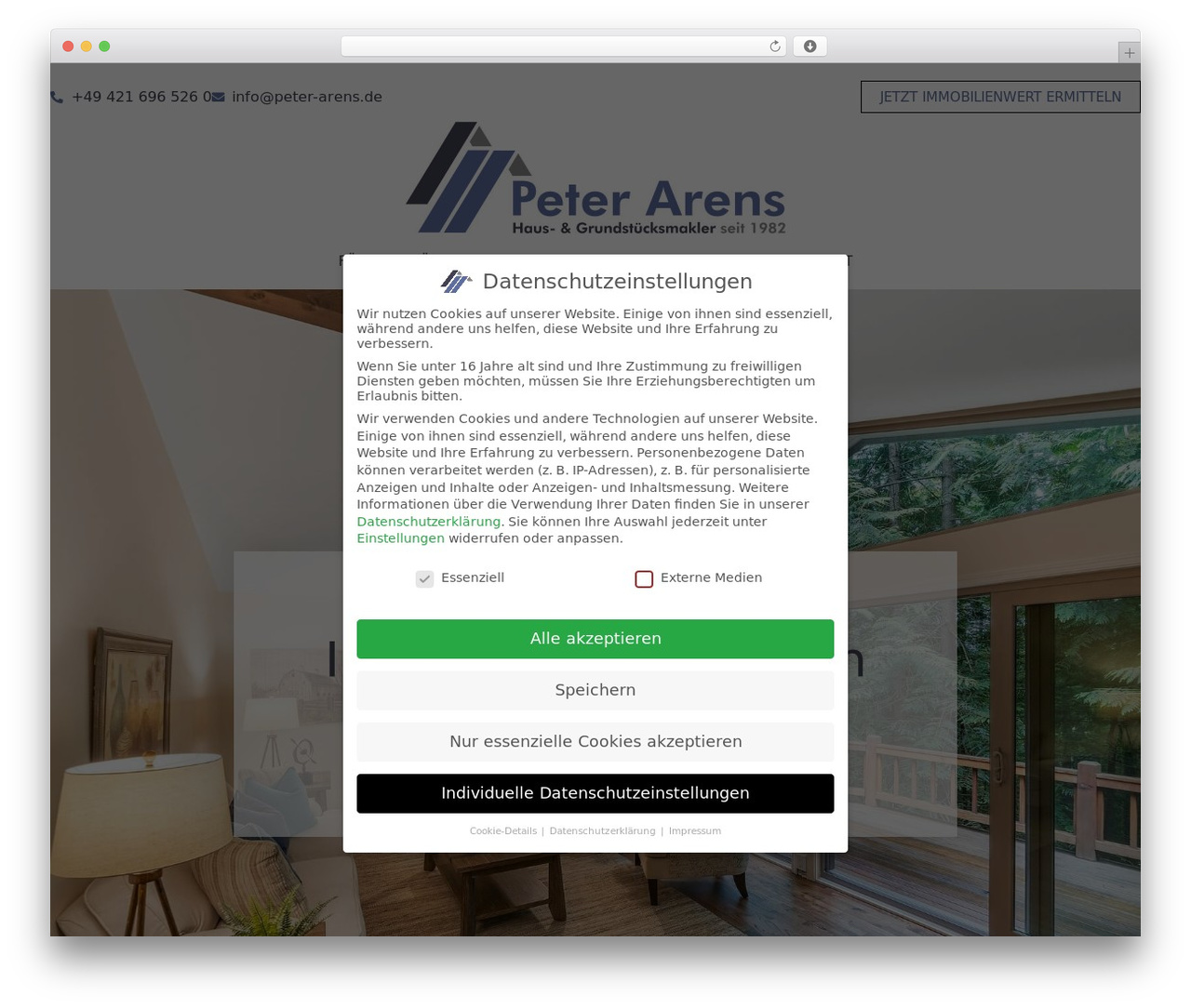 Page Builder Framework best WordPress theme - peter-arens.de