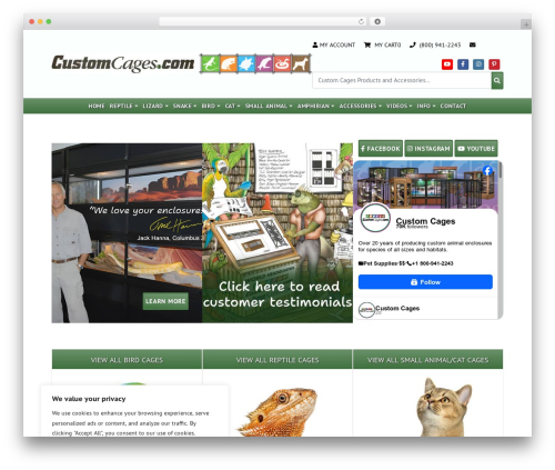 Wbctz blocks WordPress plugin - customcages.com