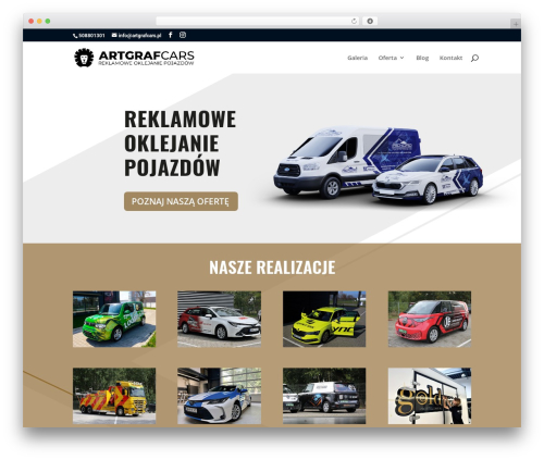 WordPress theme ArtGrafcars - artgrafcars.pl