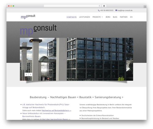 WordPress theme Divi - mp-consult.de