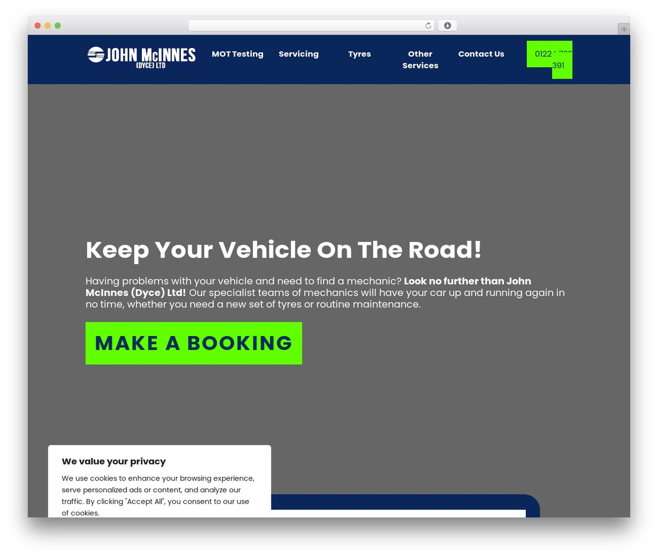 WordPress theme McInnes Theme - johnmcinnesdyce.co.uk