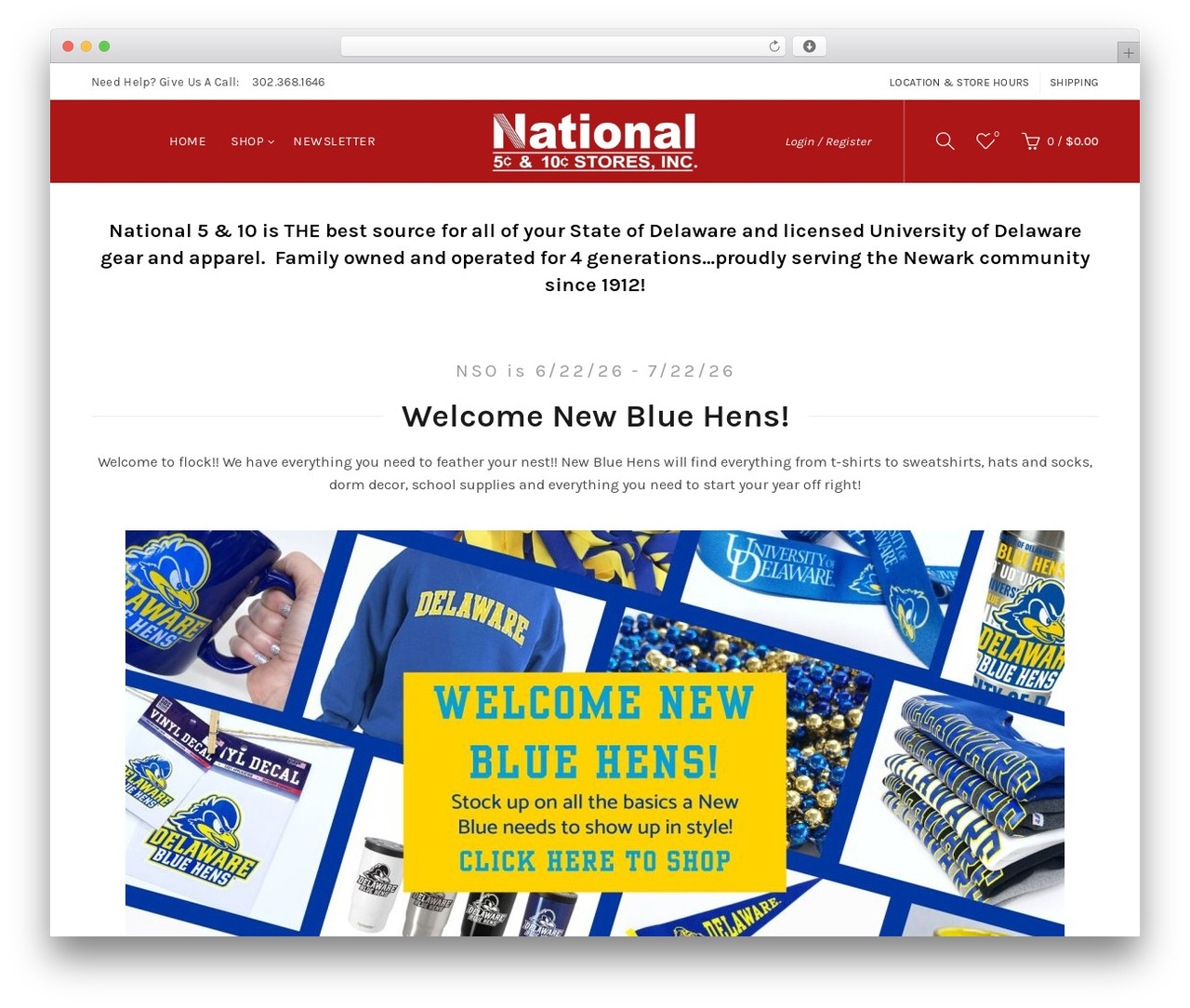 Basel WordPress theme - national5and10.com