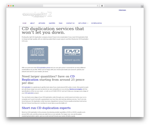 Complexity theme WordPress - discburner.co.uk