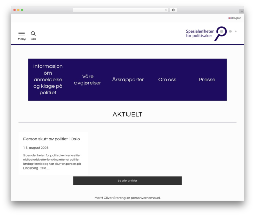 Mai engine WordPress plugin - spesialenheten.no