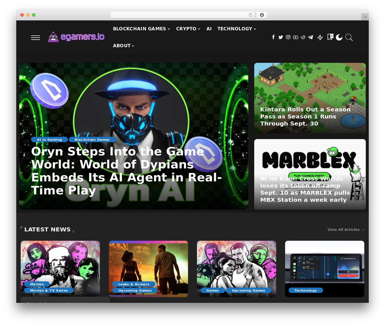 Pixwell child WordPress magazine theme - egamers.io
