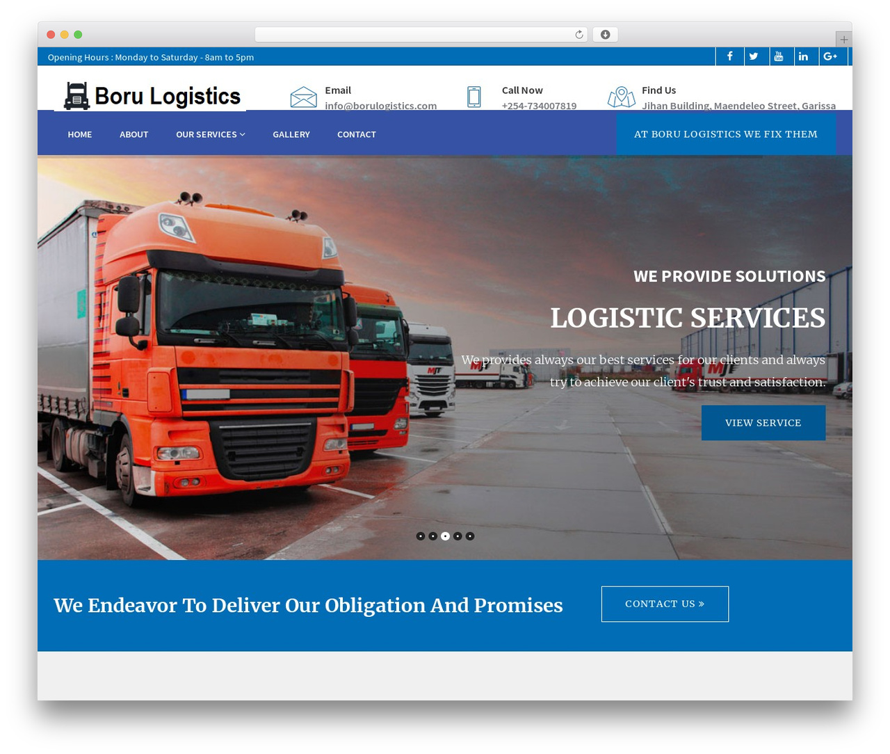 Theme WordPress Logistic Pro - borulogistics.com