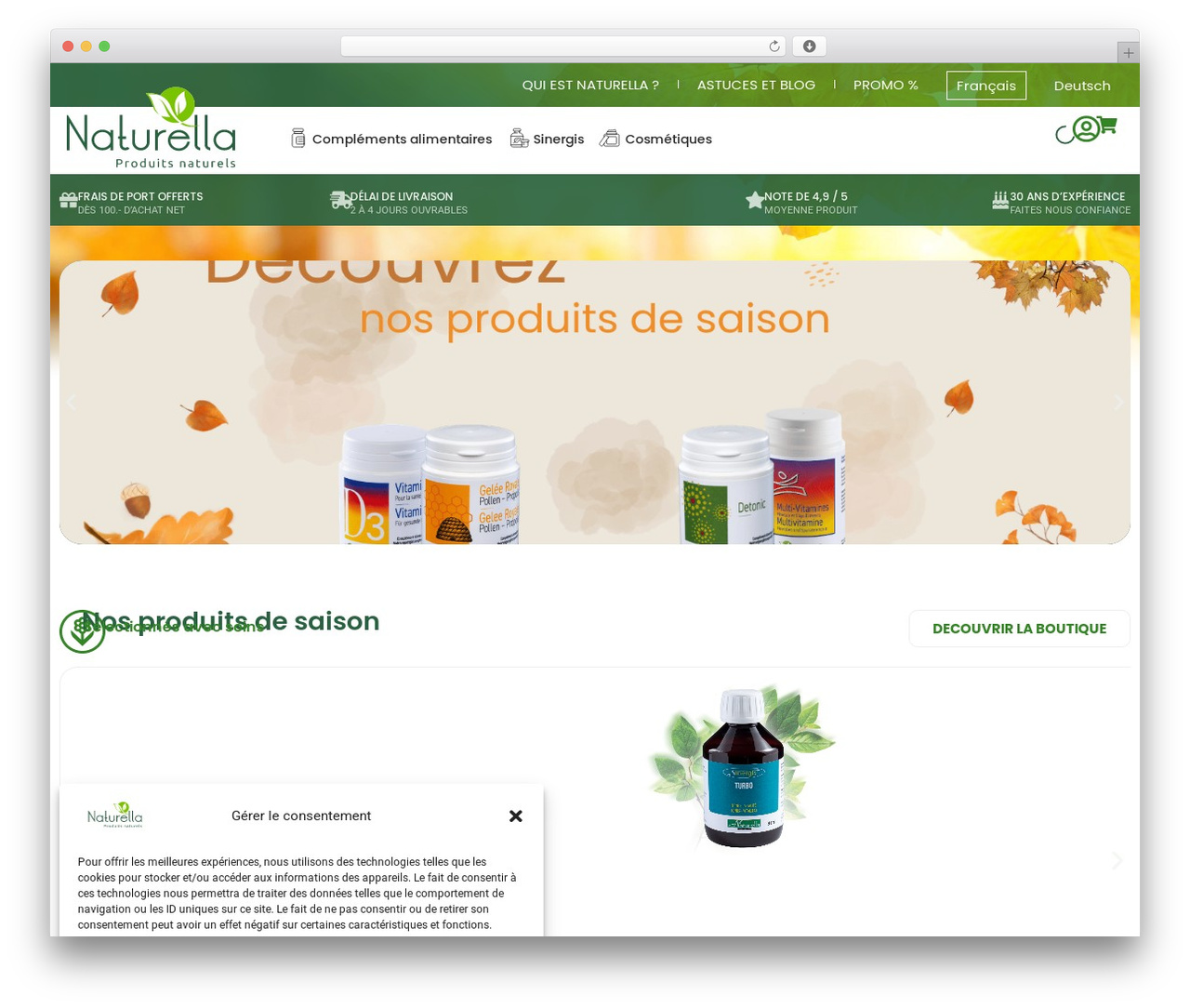 WordPress theme Hello Elementor - naturella.ch