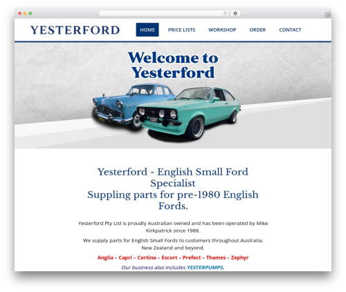 WordPress theme The7 - yesterford.com