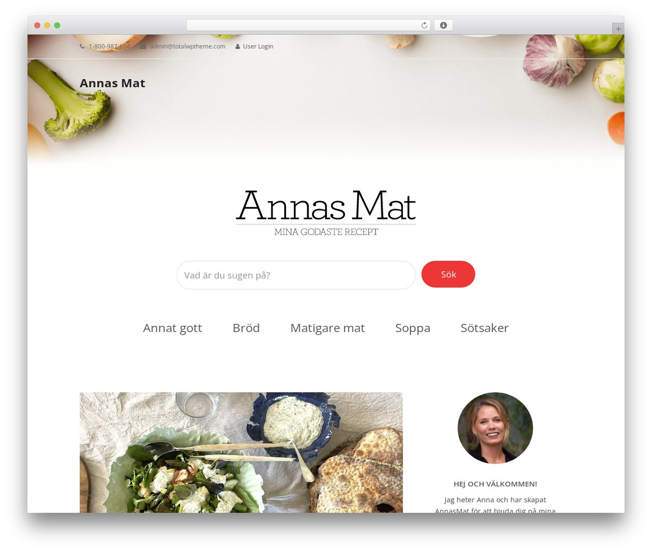 WordPress theme Annas mat - annasmat.se WordPress theme Annas mat - annasmat.se
